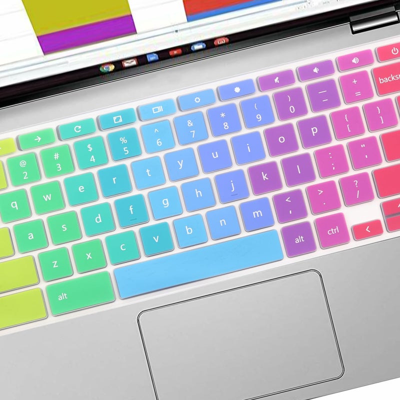 MUBUY-GOL Keyboard Cover for ASUS Chromebook CX1 CR1 CX1100 CX1101 CX1102 CX1400, Chromebook C523NA C434 C433 C433TA C425TA C423 C403 C302 C302CA C223 C214 11.6" 14"(NOT FIT C436 C434 CX1700 CX3 CX34 CX5 CX9) - Image 4